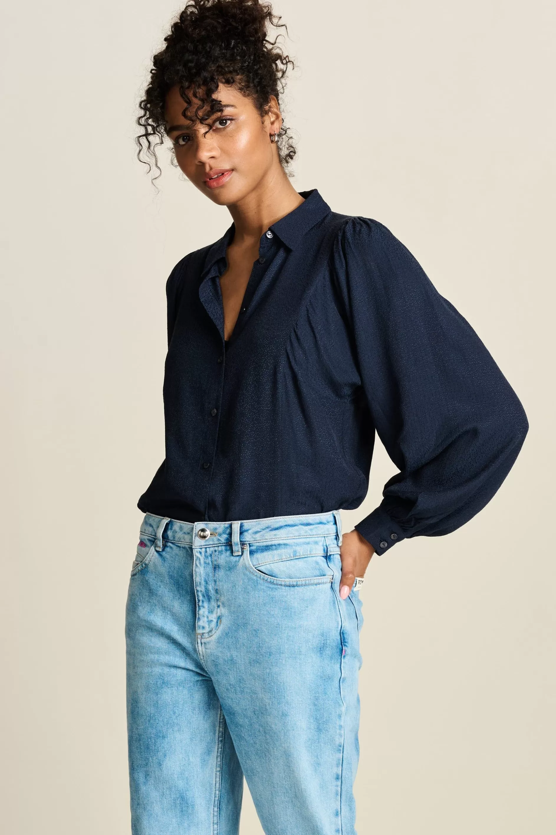 POM Amsterdam BLOUSE Sparkle Blue | Blouses