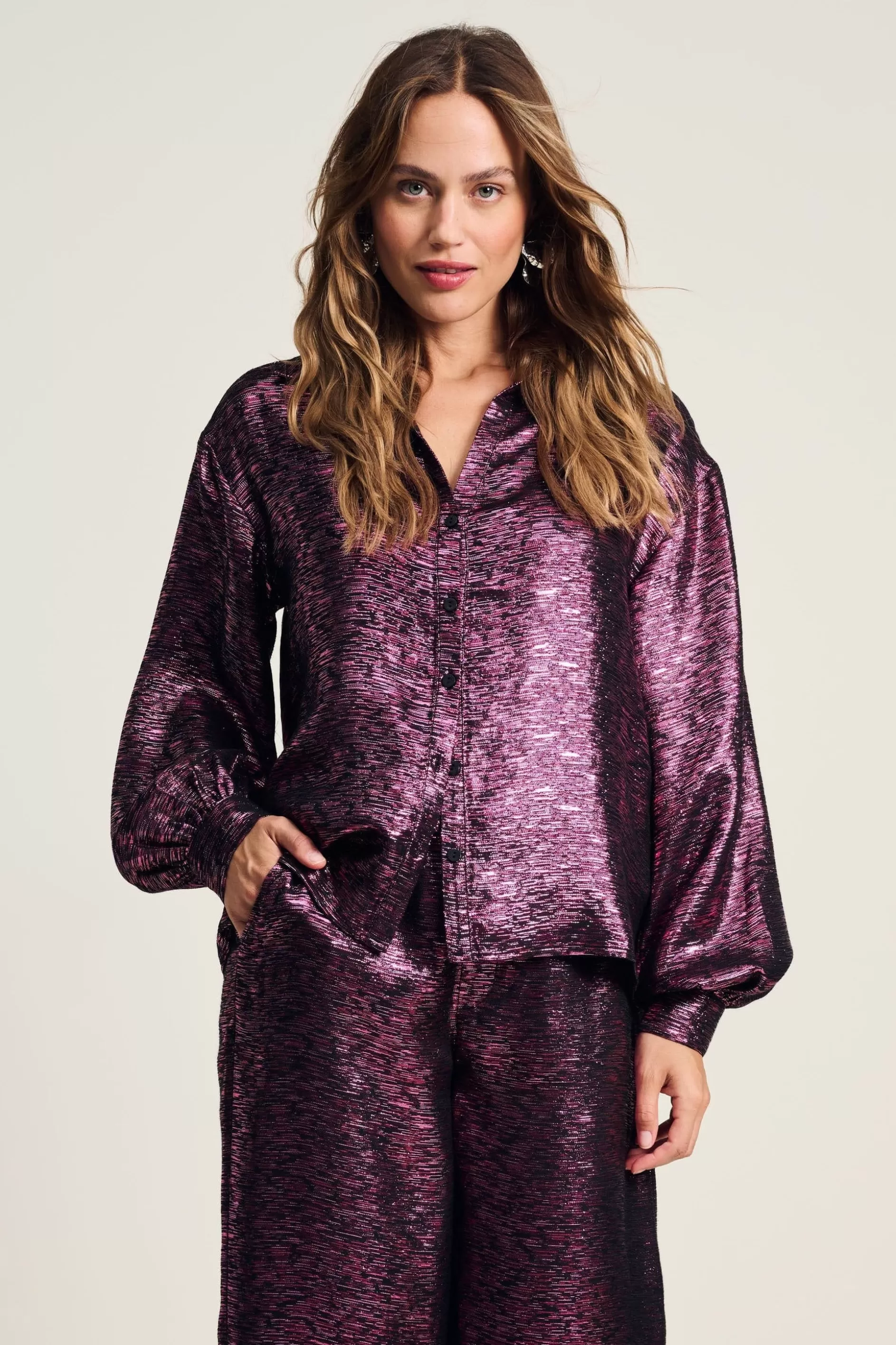 POM Amsterdam BLOUSE Violet | Blouses | Co-Ords