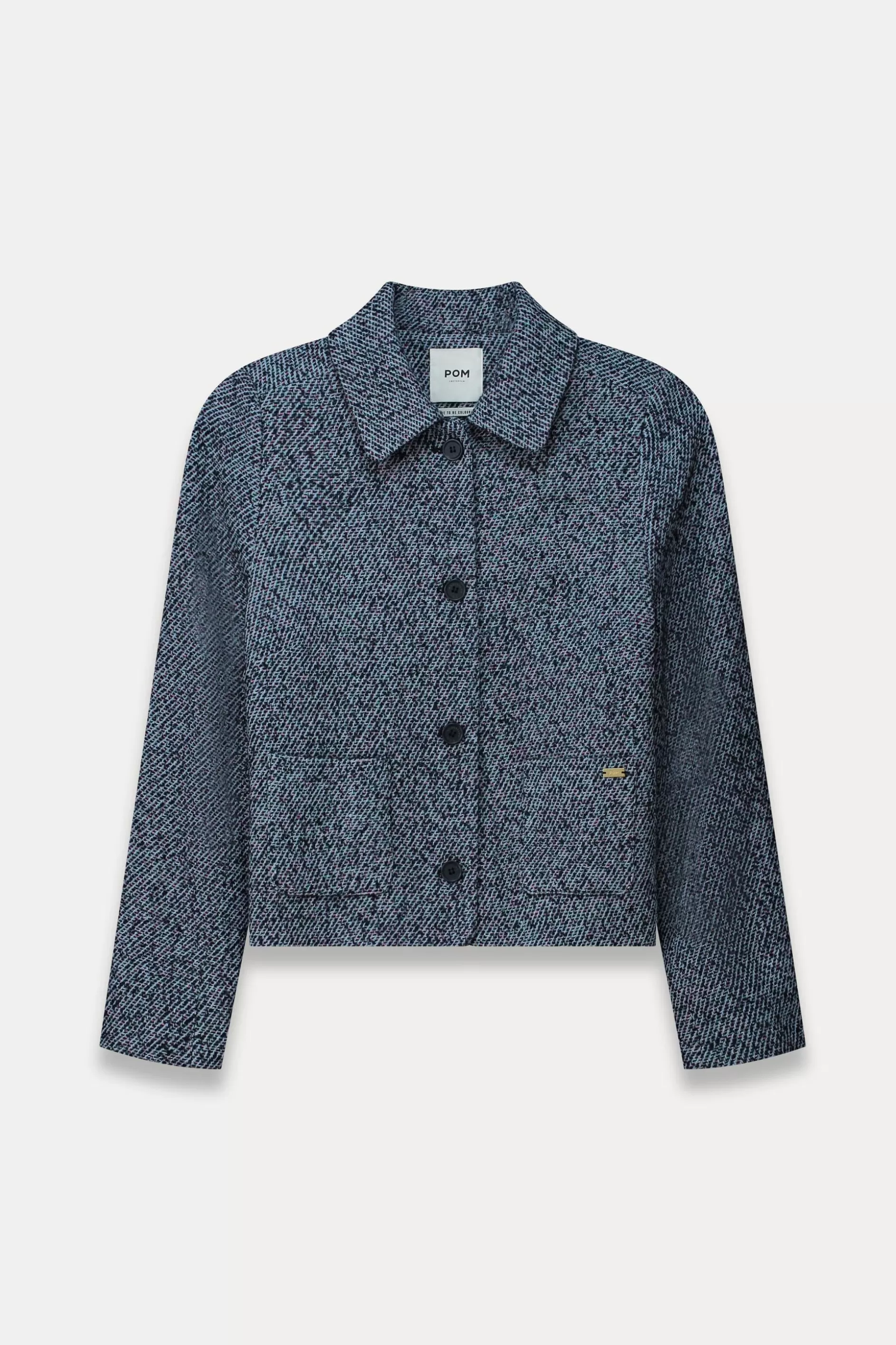 POM Amsterdam JACKET Tweed Blue | Jassen & Blazers